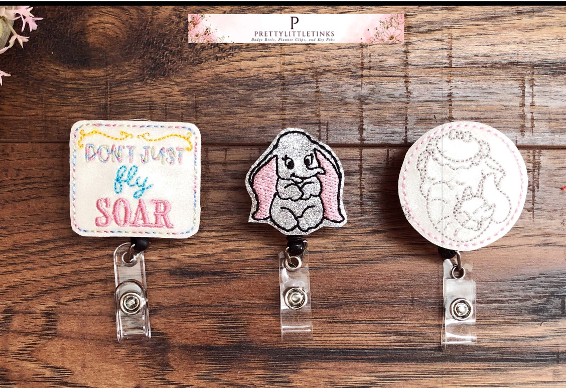 Baby elephant badge reels